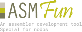 Logo ASM Fun, An assembler development tool, special for noobs!